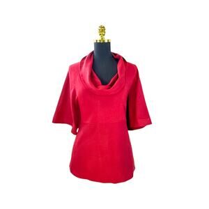 RGI New York Red Cowl Neck Blouse - Size XL